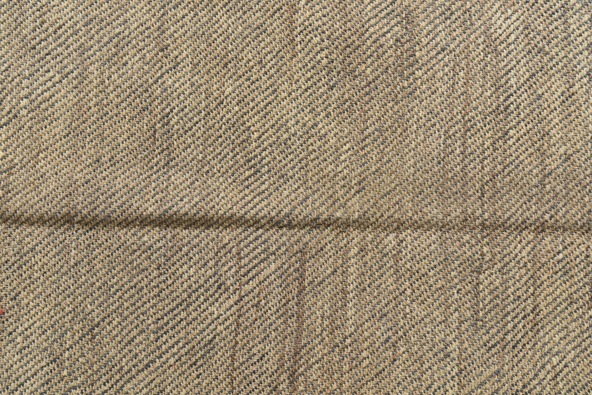 8' 2 x 9' 7 Hand Woven Kilim Modern Wool Rug