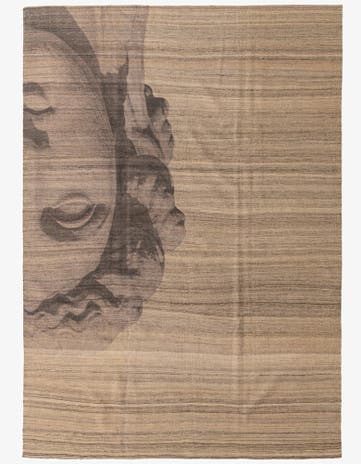 7' x 9' 9 Hand Woven Kilim Modern Wool Rug