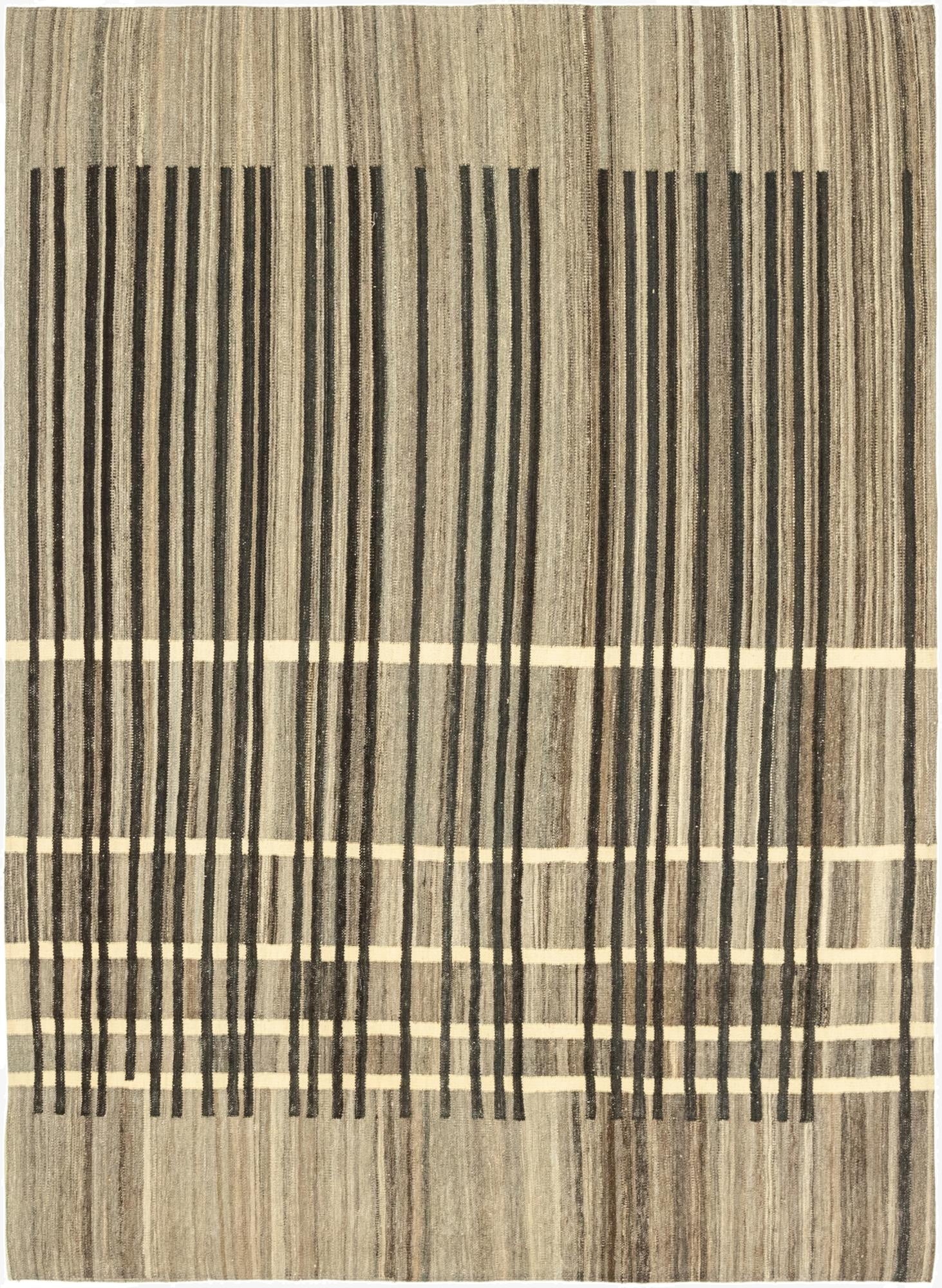 5' 9 x 8'  Hand Woven Kilim Modern Wool Rug