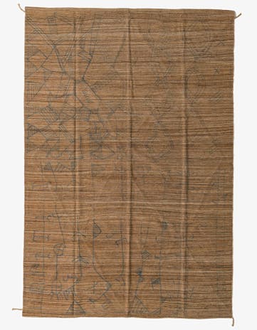 6' 8 x 9' 9 Hand Woven Kilim Modern Wool Rug
