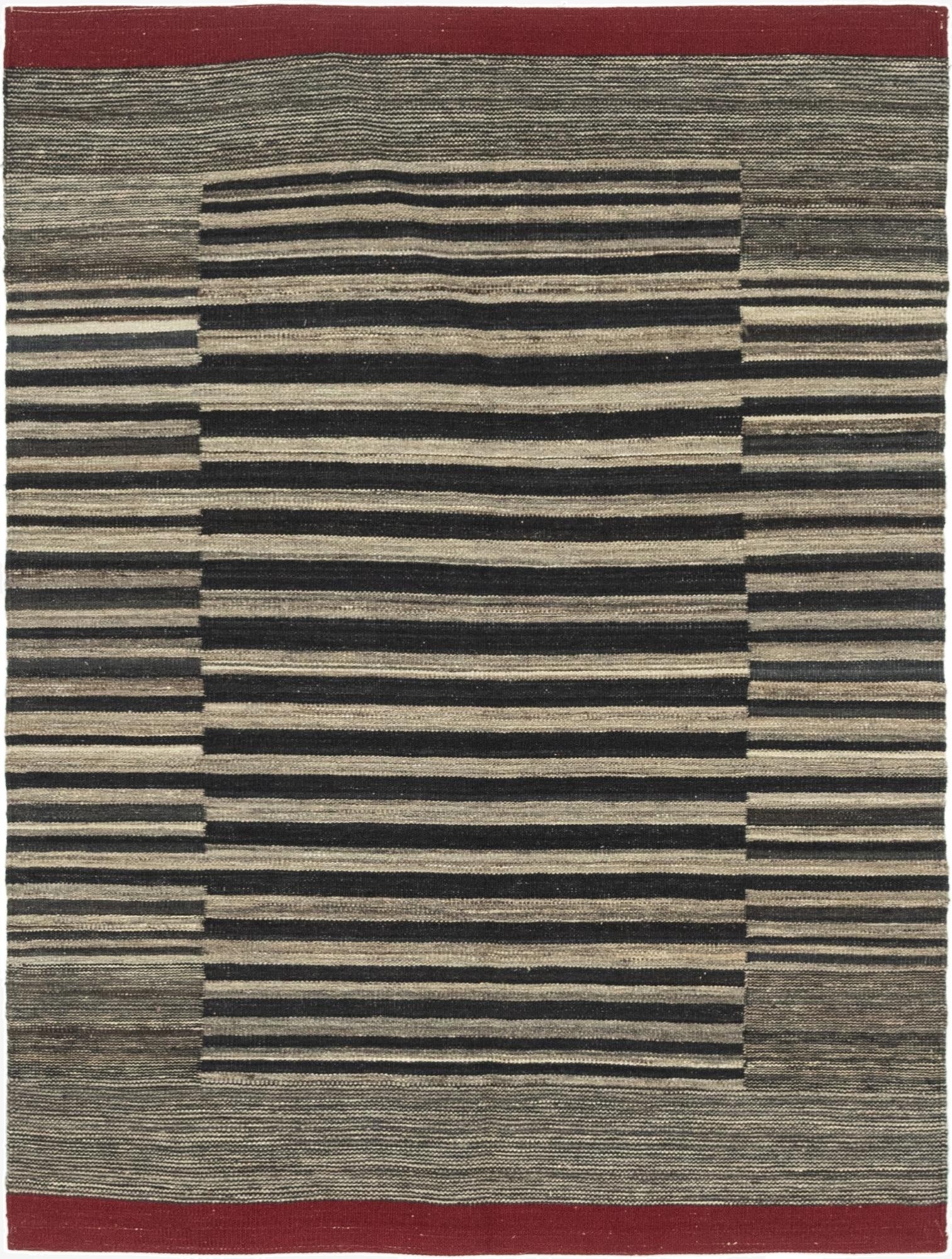 4' 4 x 5' 8  Hand Woven Kilim Modern Wool Rug