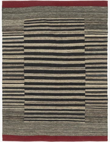 4' 4 x 5' 8 Hand Woven Kilim Modern Wool Rug