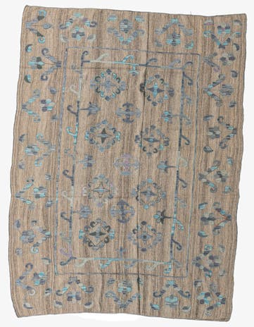 6' 7 x 8' 11 Hand Woven Kilim Modern Wool Rug