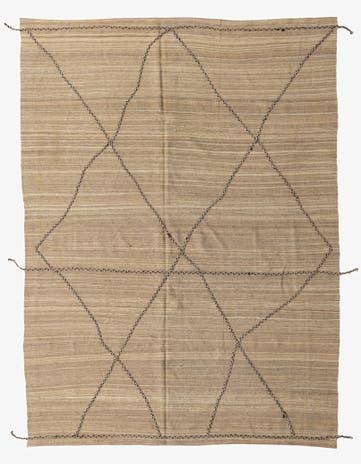 6' 9 x 9' 1 Hand Woven Kilim Modern Wool Rug