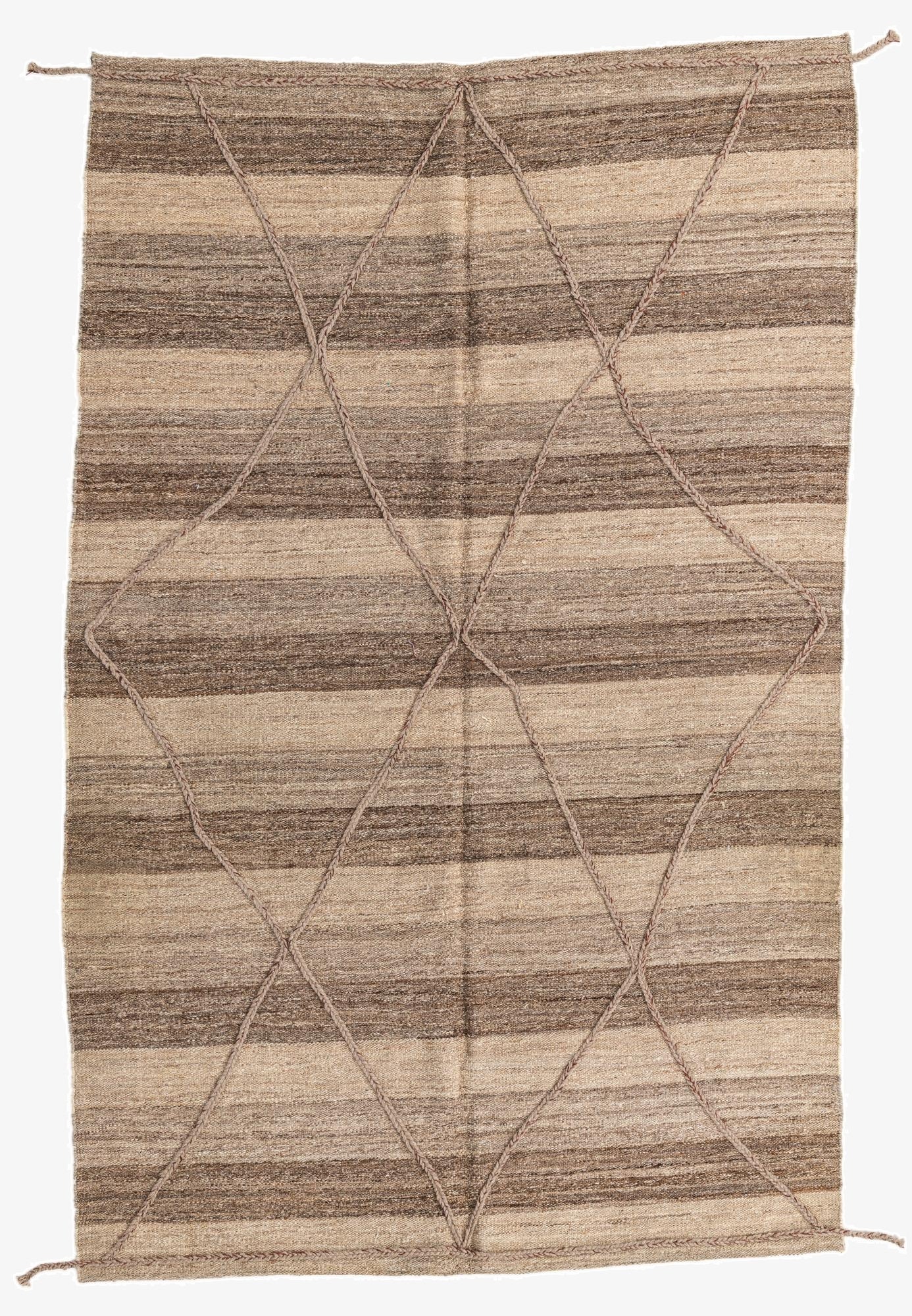 6' 1 x 9' 7  Hand Woven Kilim Modern Wool Rug