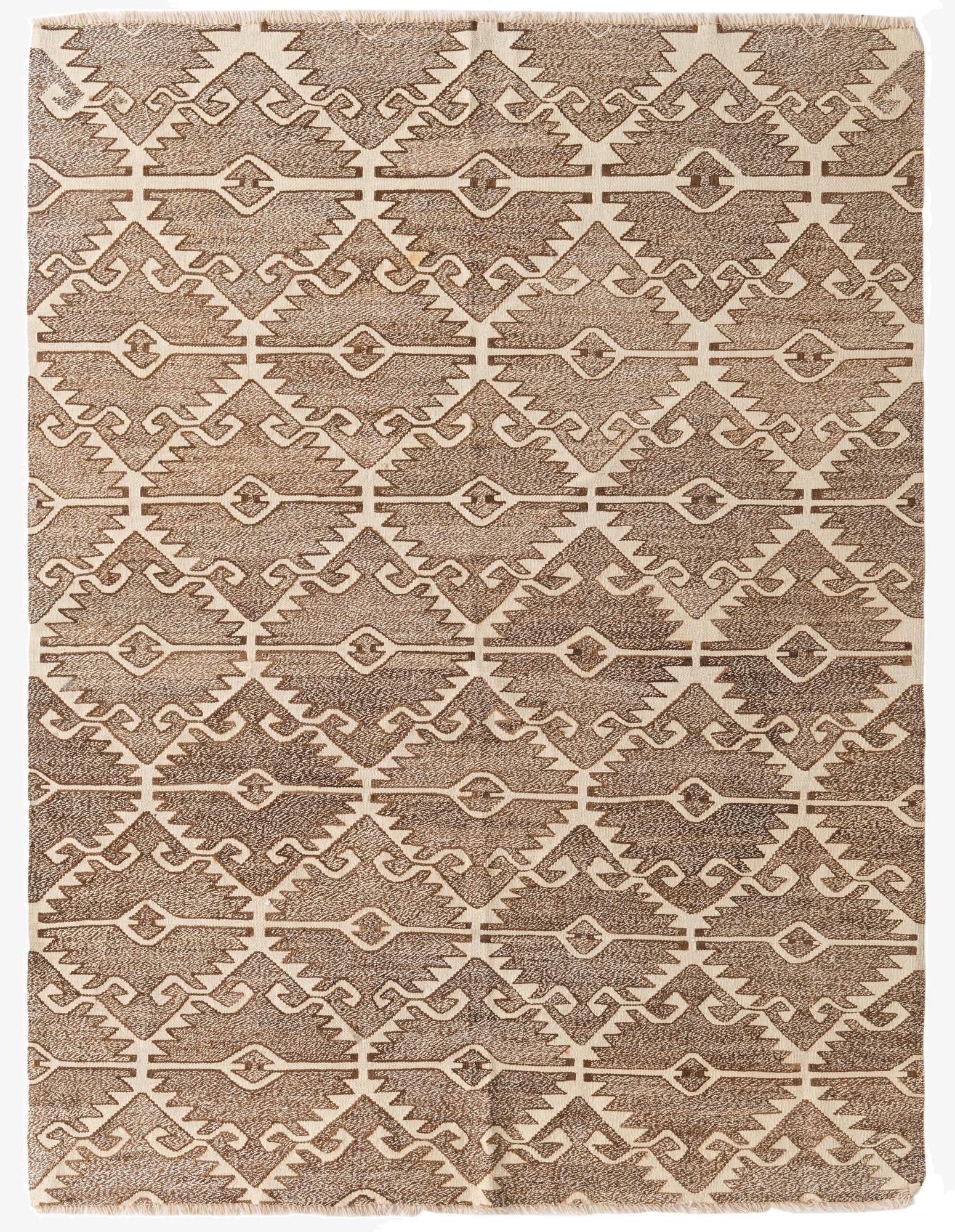 5' 8 x 7' 6  Hand Woven Kilim Modern Wool Rug