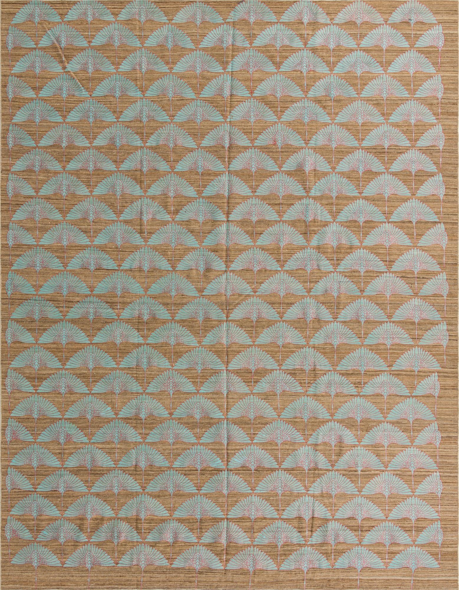 9' 10 x 12' 9  Hand Woven Kilim Modern Wool Rug