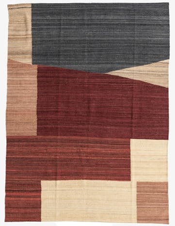 6' x 7' 10 Hand Woven Kilim Modern Wool Rug