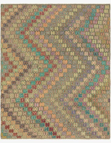 10' 4 x 13' Hand Woven Kilim Modern Wool Rug