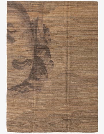 7' x 9' 8 Hand Woven Kilim Modern Wool Rug