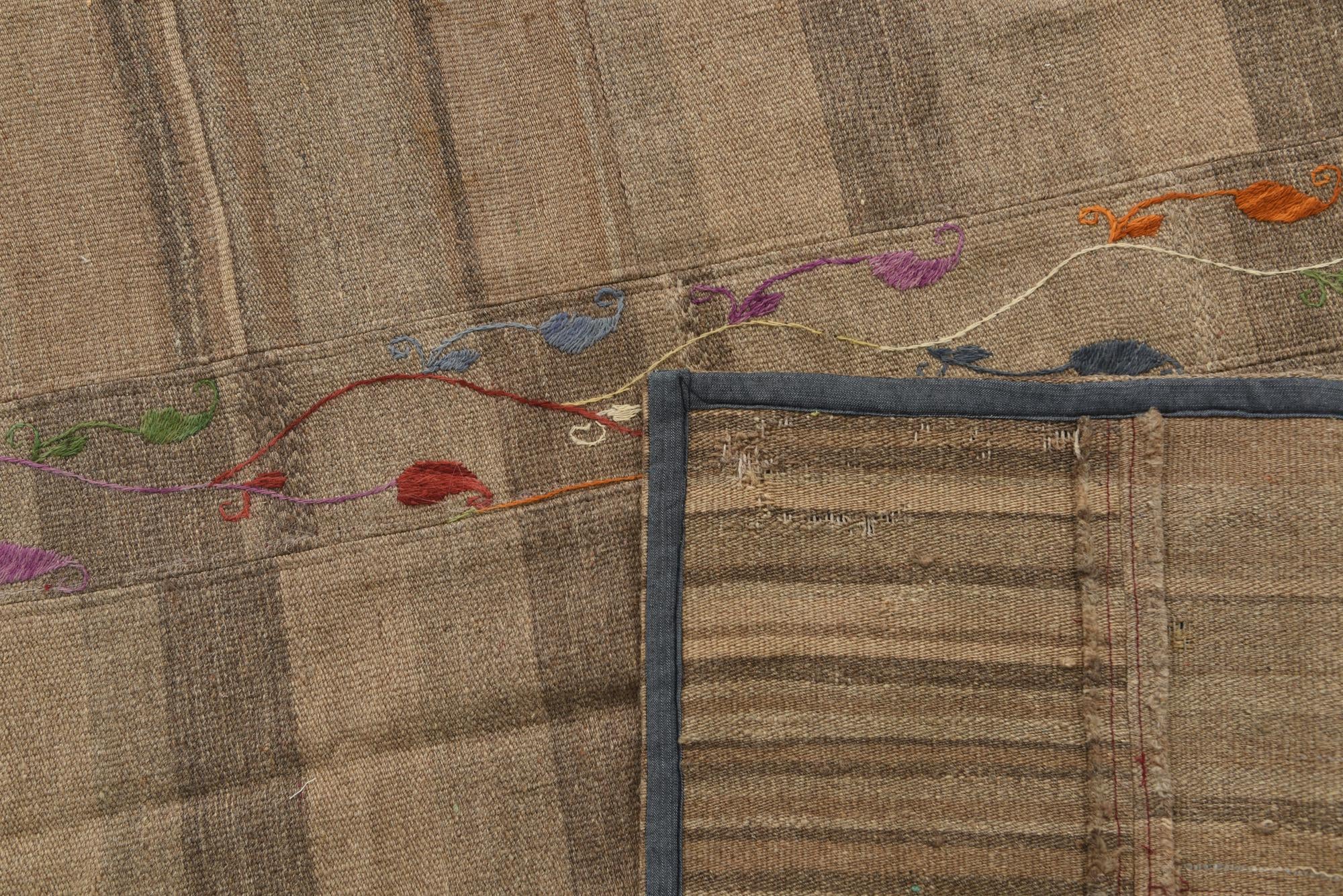 5' x 6' 8 Hand Woven Kilim Patchwork Wool Rug