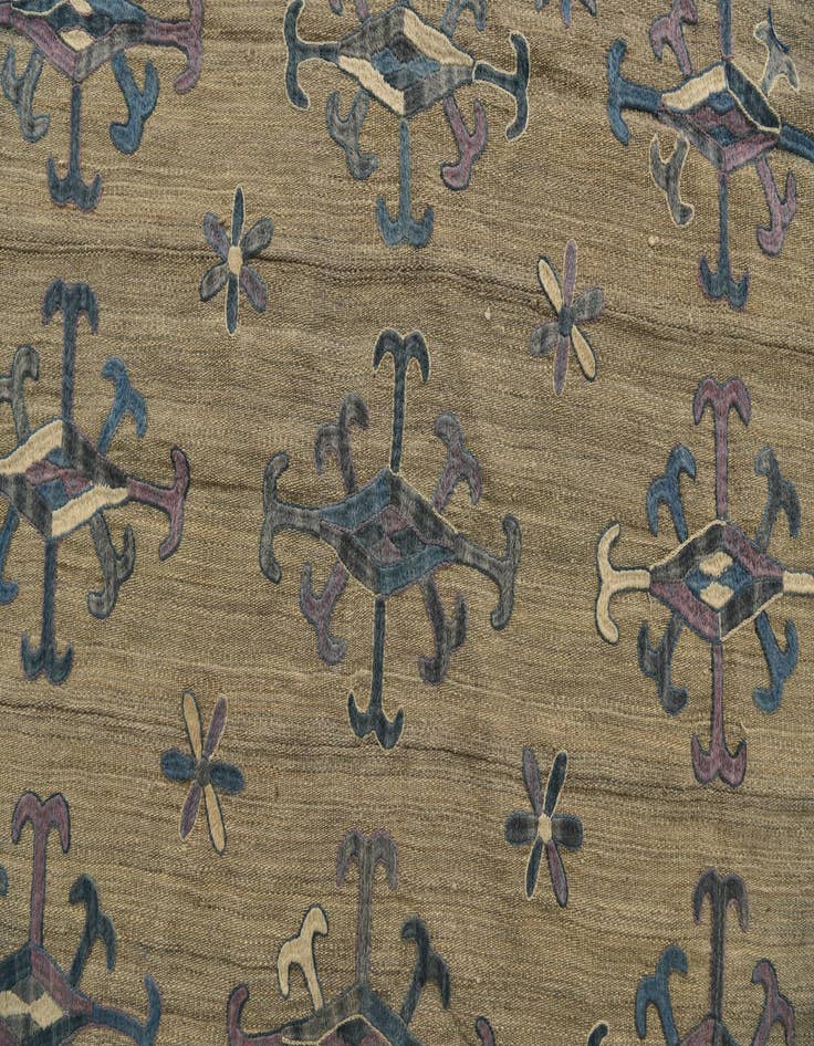 Detail image of 6' x 7' 2  Hand Woven Kilim Suzani Wool Rug