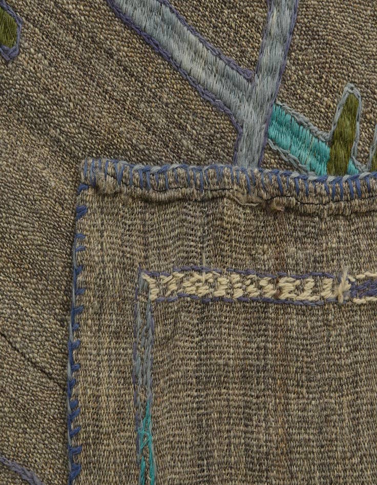 Detail image of 5' x 6' 3  Hand Woven Kilim Suzani Wool Rug