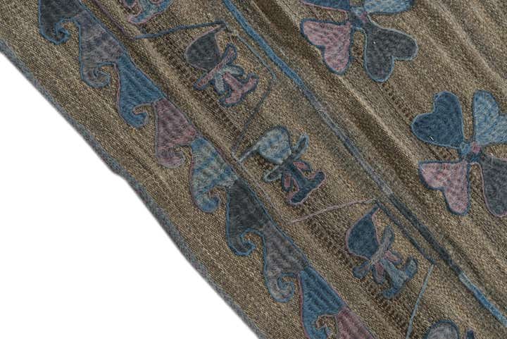 4' 10 x 6' 8 Hand Woven Kilim Suzani Wool Rug