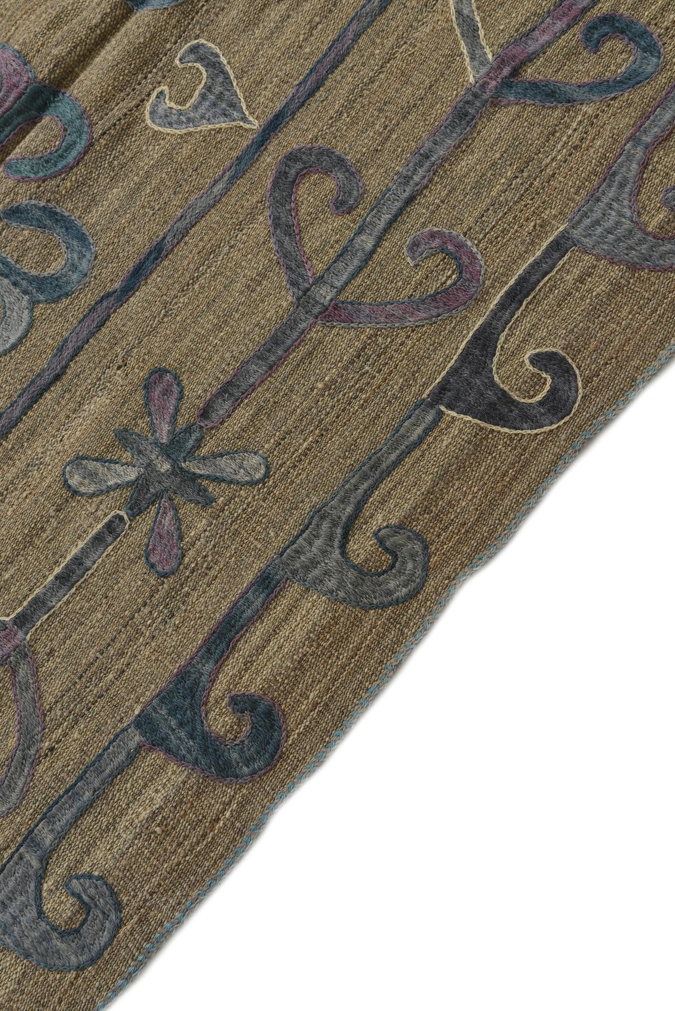 6' 4 x 9' Hand Woven Kilim Suzani Wool Rug