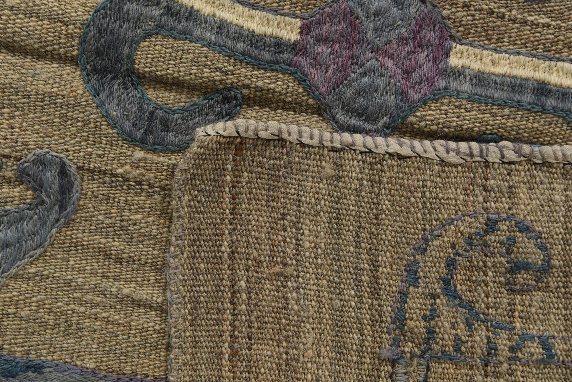 6' 4 x 9' Hand Woven Kilim Suzani Wool Rug