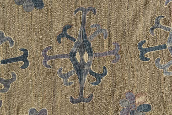 6' 3 x 9' Hand Woven Kilim Suzani Wool Rug