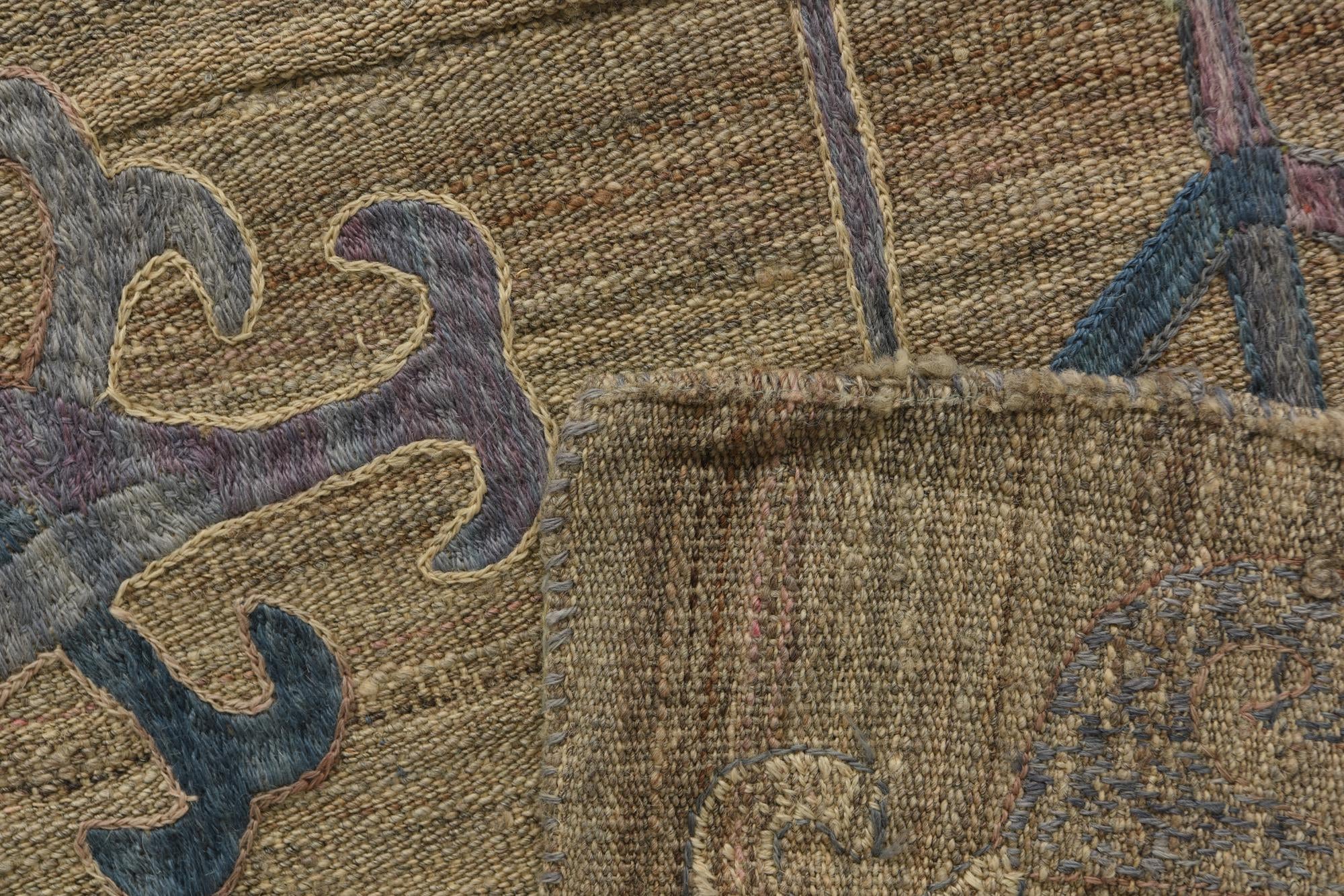 6' 3 x 9' Hand Woven Kilim Suzani Wool Rug