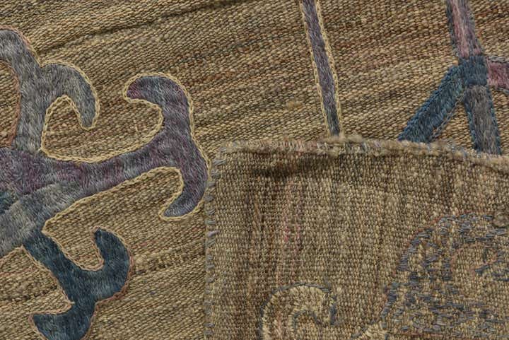 6' 3 x 9' Hand Woven Kilim Suzani Wool Rug