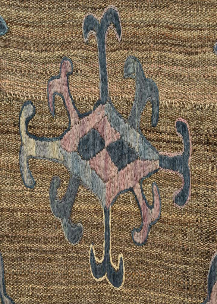 6' 6 x 9' 6 Hand Knotted Kilim Suzani Wool Rug