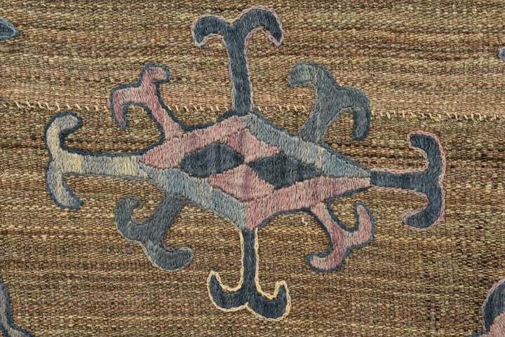 6' 6 x 9' 6 Hand Knotted Kilim Suzani Wool Rug