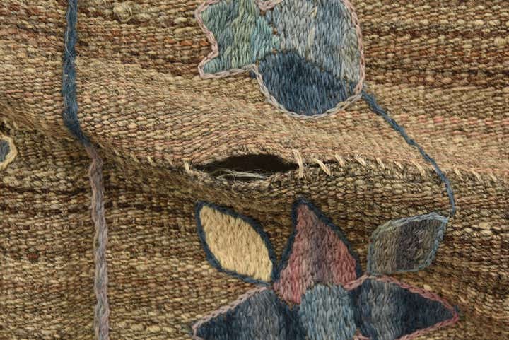 6' 6 x 9' 6 Hand Knotted Kilim Suzani Wool Rug
