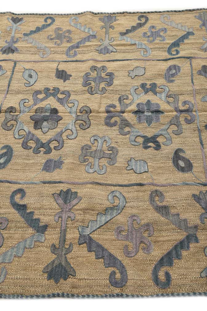 5' x 6' 3 Hand Woven Kilim Suzani Wool Rug