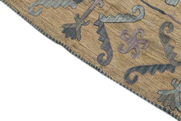 5' x 6' 3 Hand Woven Kilim Suzani Wool Rug