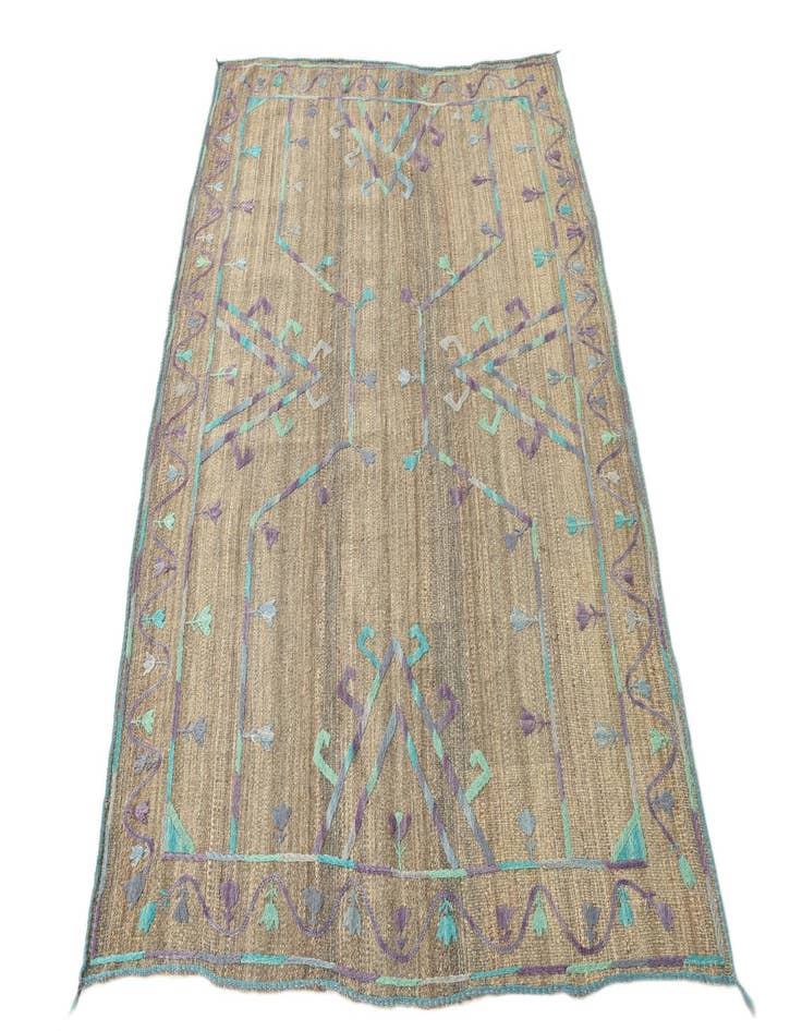 Detail image of 4' 2 x 5' 9  Hand Woven Kilim Suzani Wool Rug