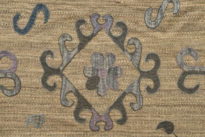 5' 10 x 7' 6 Hand Woven Kilim Suzani Wool Rug