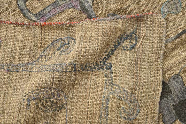 5' 10 x 7' 6 Hand Woven Kilim Suzani Wool Rug
