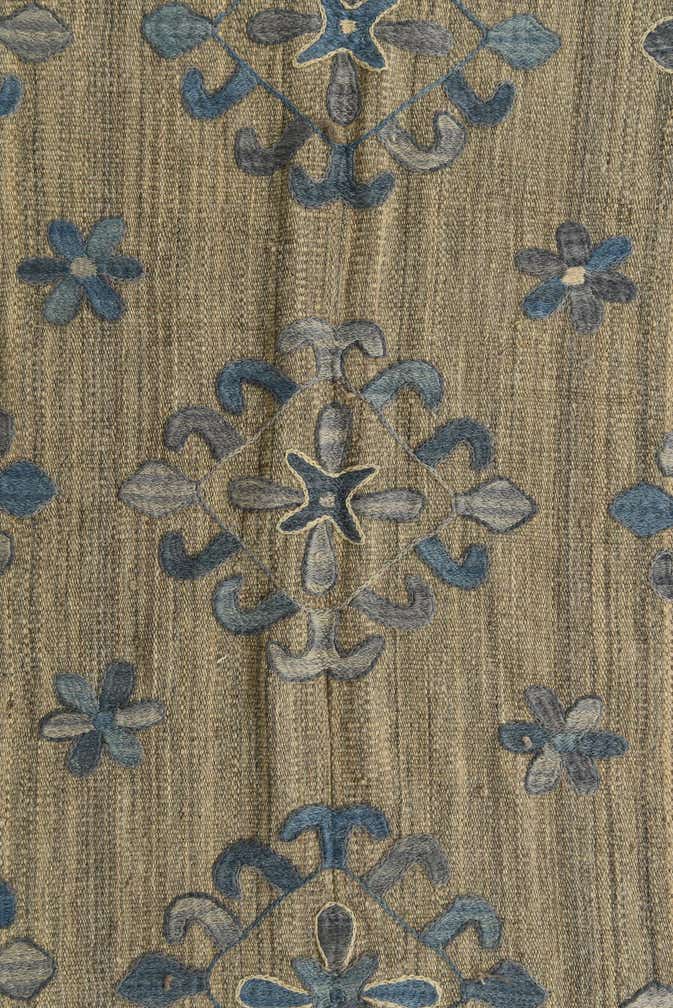 6' 8 x 8' 10 Hand Woven Kilim Suzani Wool Rug