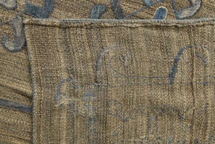 6' 8 x 8' 10 Hand Woven Kilim Suzani Wool Rug