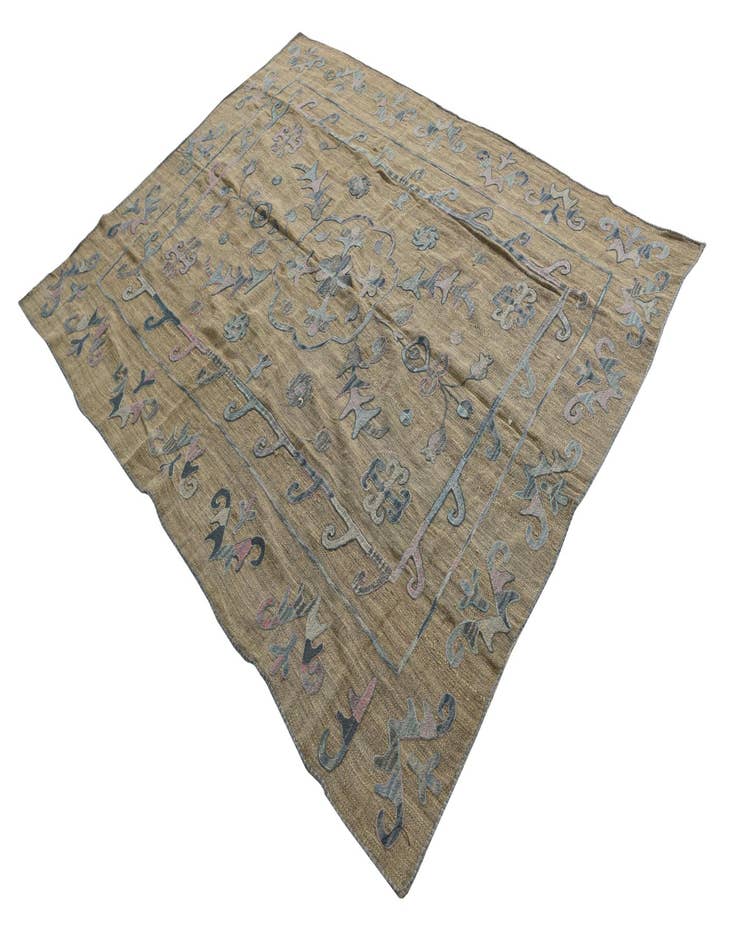 Detail image of 5' 10 x 7' 7 Hand Woven Kilim Suzani Wool Rug