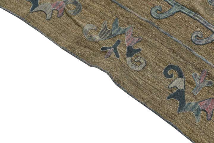 5' 10 x 7' 7 Hand Woven Kilim Suzani Wool Rug