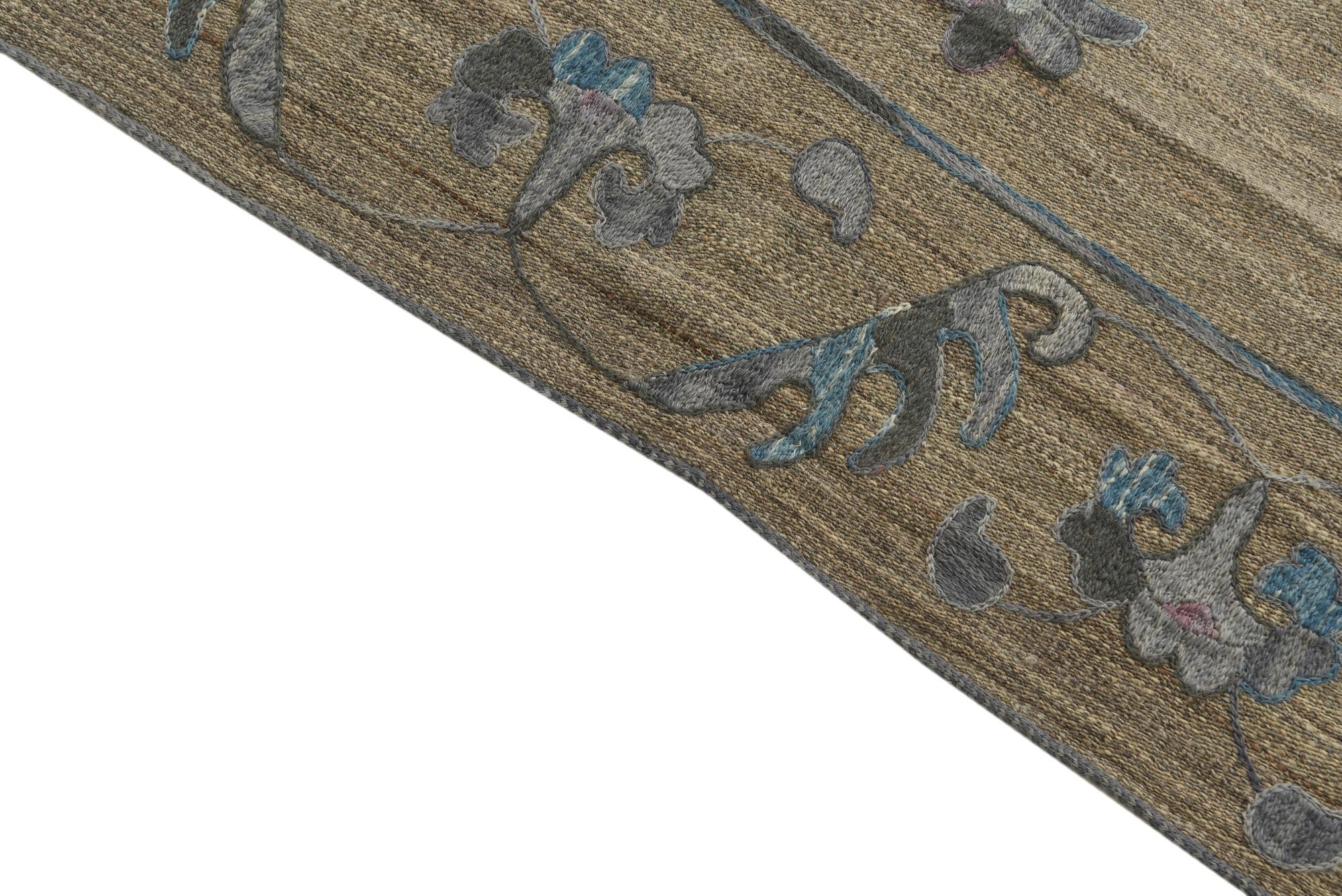 5' x 6' 6 Hand Woven Kilim Suzani Wool Rug