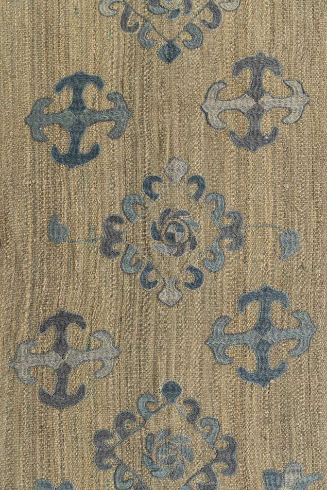 5' 6 x 7' 5 Hand Woven Kilim Suzani Wool Rug