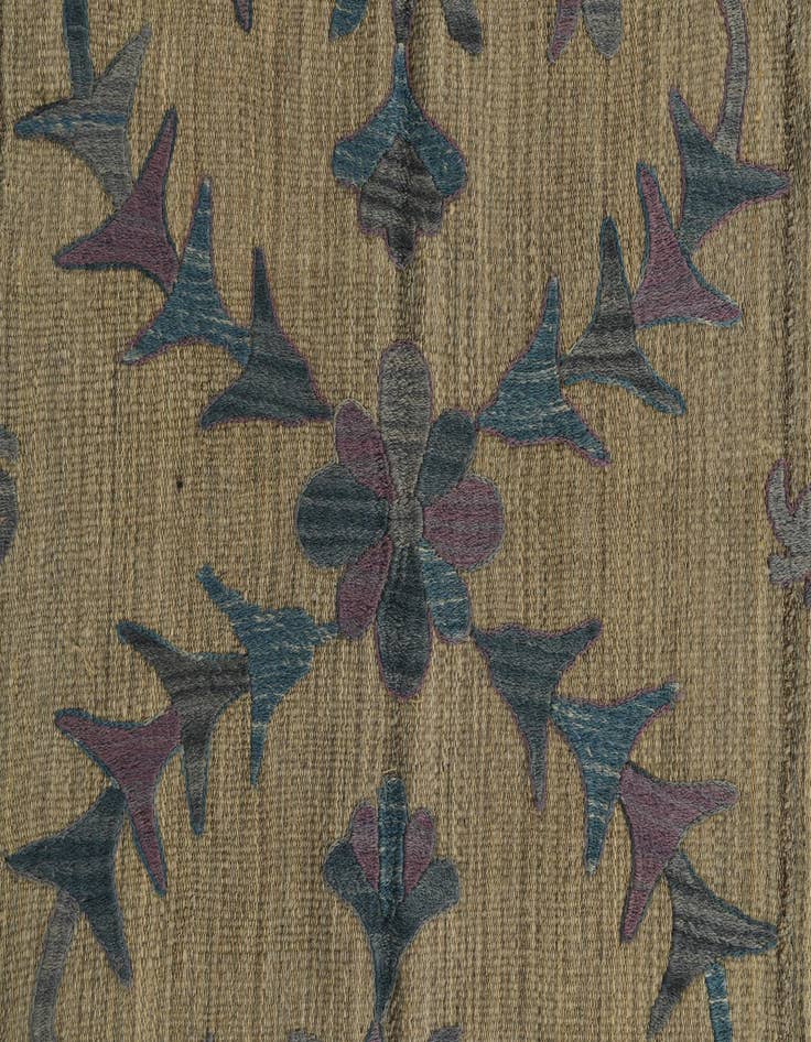 Detail image of 4' 10 x 6' 7  Hand Woven Kilim Suzani Wool Rug