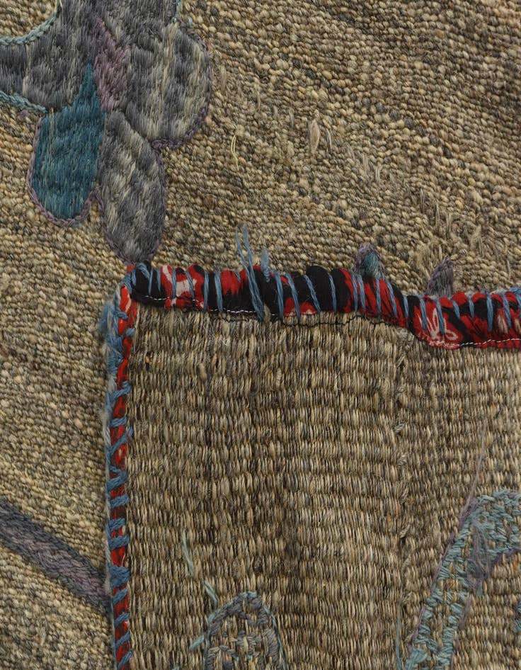 Detail image of 4' 9 x 6' 4  Hand Woven Kilim Suzani Wool Rug