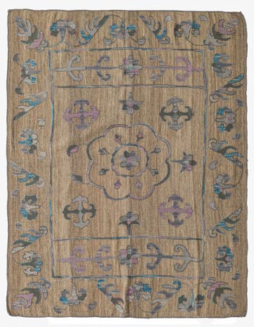 5' x 6' 6 Hand Woven Kilim Suzani Wool Rug