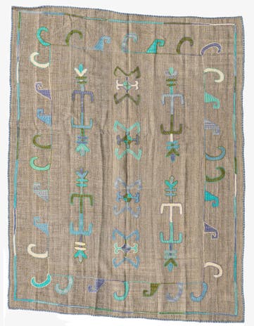 5' x 6' 3 Hand Woven Kilim Suzani Wool Rug