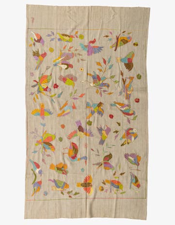 5' 8 x 9' 9 Hand Woven Kilim Suzani Wool Rug