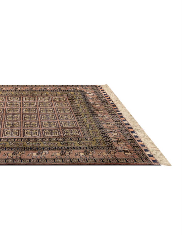 Detail image of 6' 9 x 10' 1  Hand Knotted Lahour Oriental Wool Rug