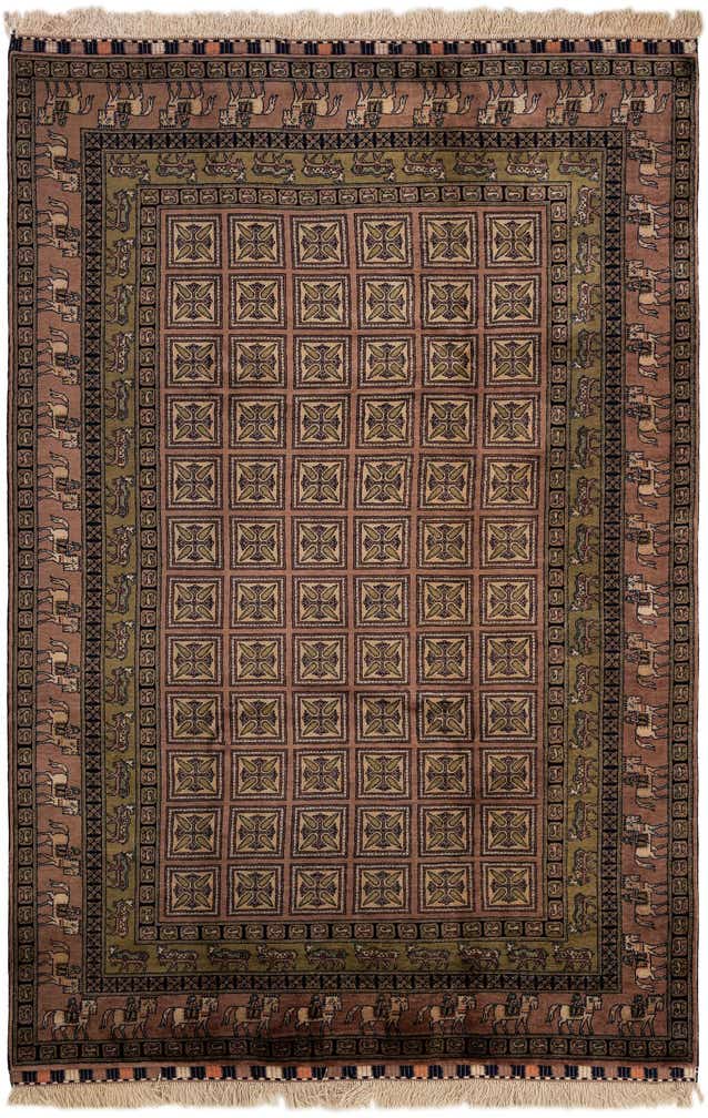 6' 9 x 10' 1 Hand Knotted Lahour Oriental Wool Rug