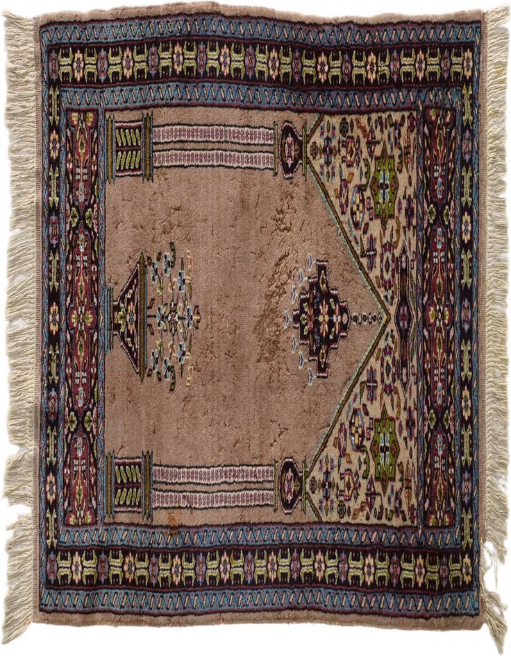 Detail image of 2' 8 x 4' 5 Hand Knotted Lahour Oriental Wool Rug