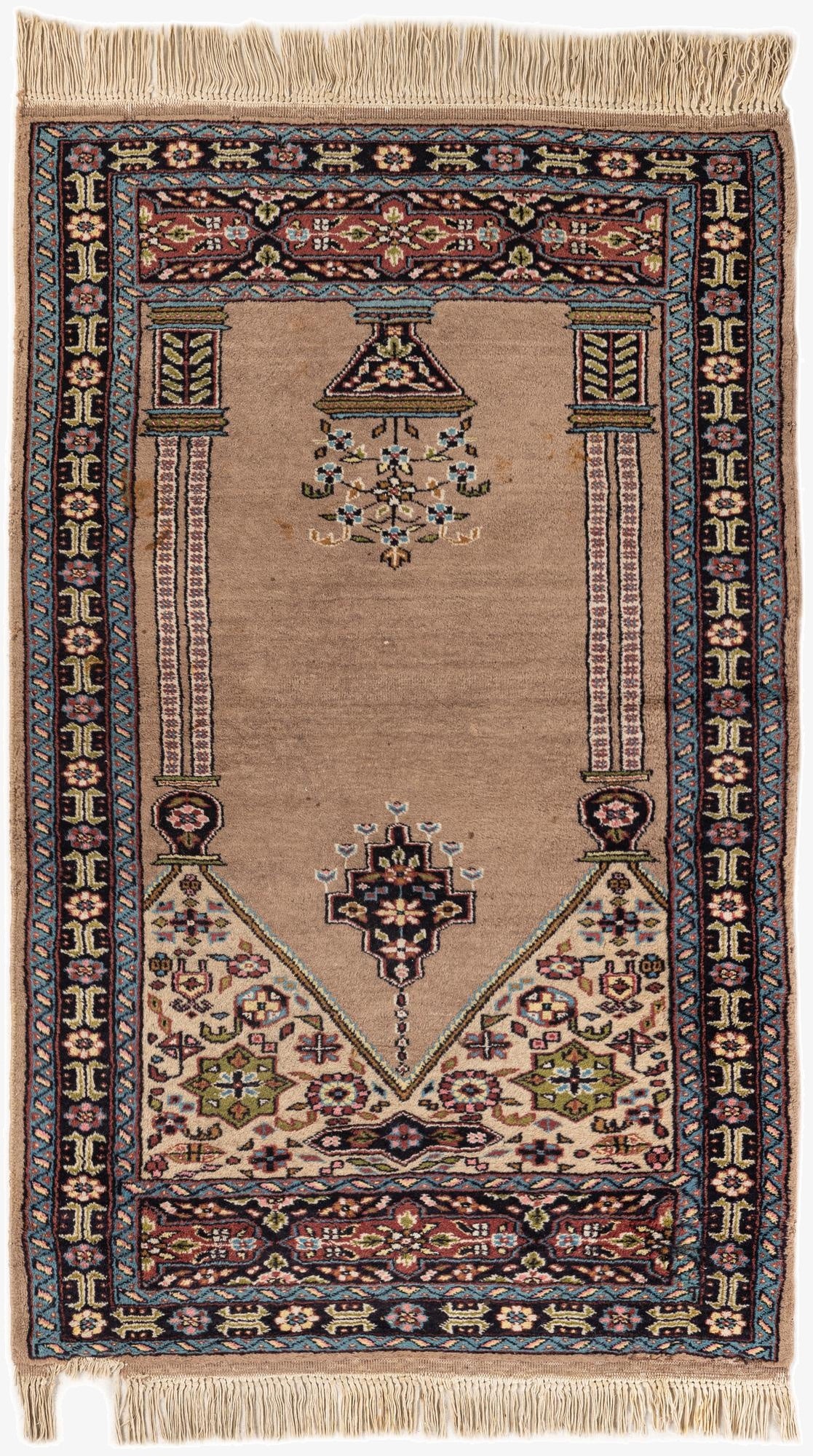2' 8 x 4' 5  Hand Knotted Lahour Oriental Wool Rug