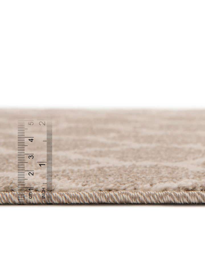 Custom Light Brown Lattice Rug