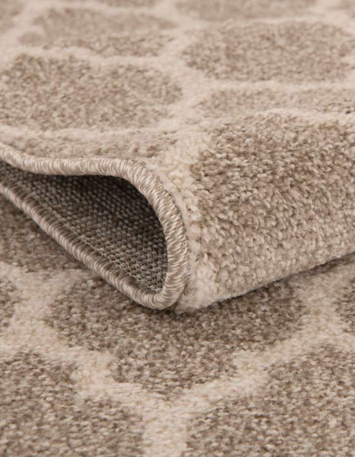 Custom Light Brown Lattice Rug
