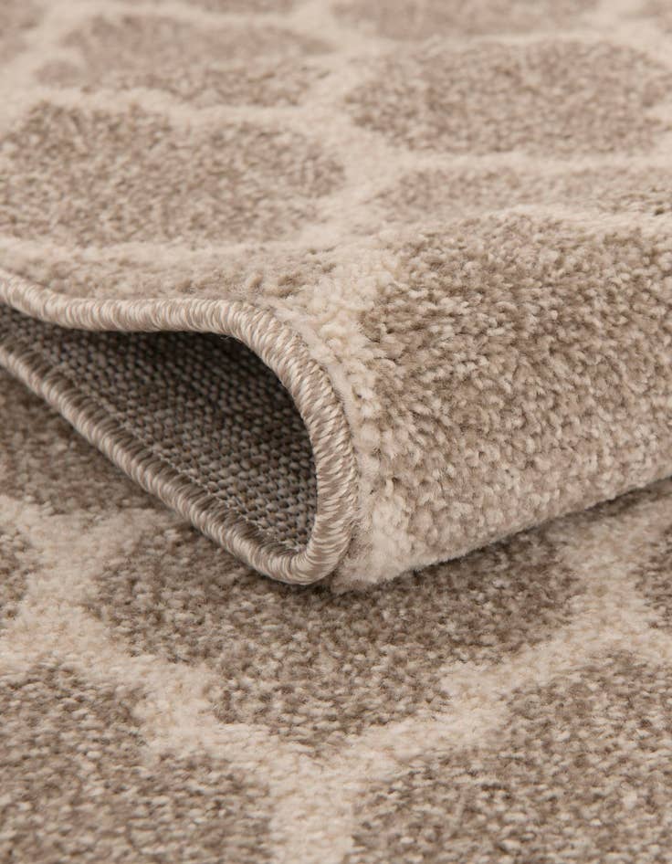 Detail image of Custom Light Brown Lattice Rug