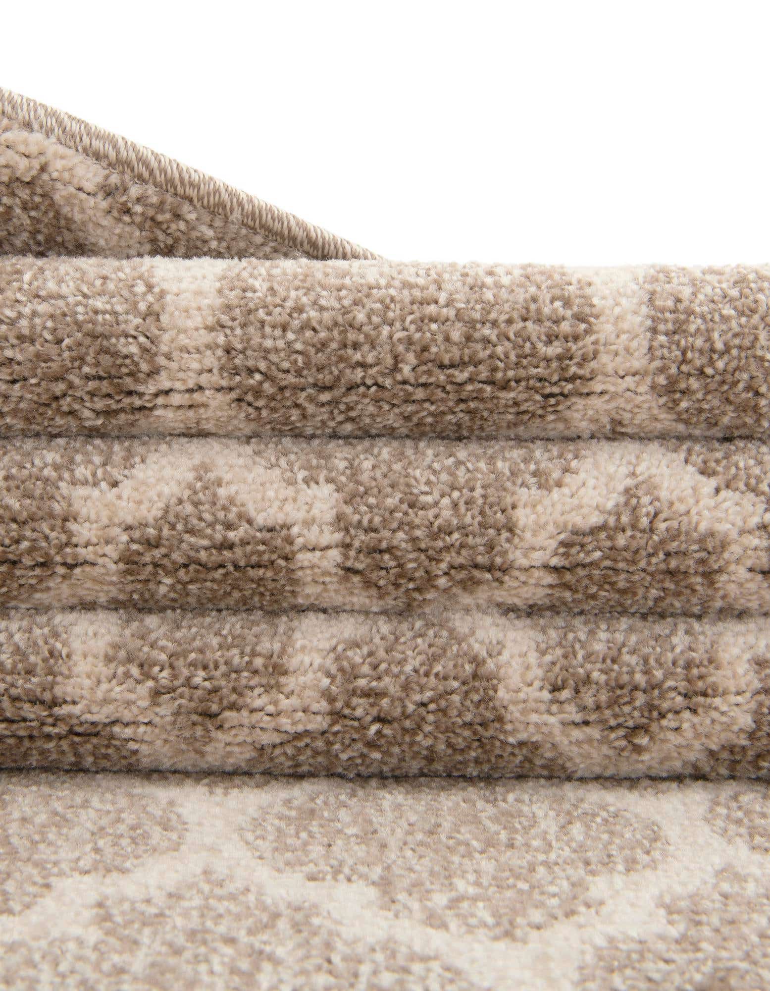 Custom Light Brown Lattice Rug
